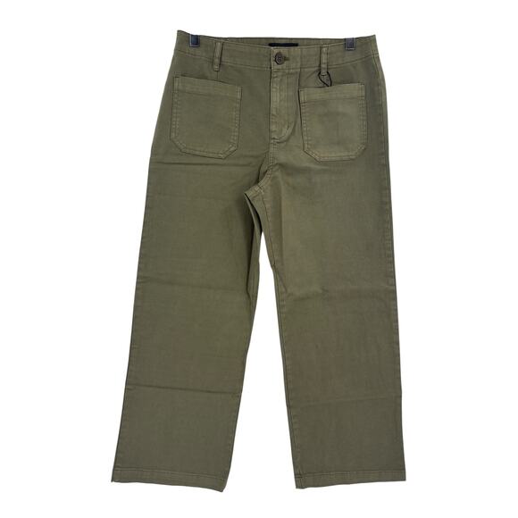 SANCTUARY Pants Size 31 NEW Supernova Crop Pant Olive Green Pockets - Picture 5 of 6